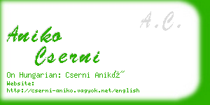 aniko cserni business card